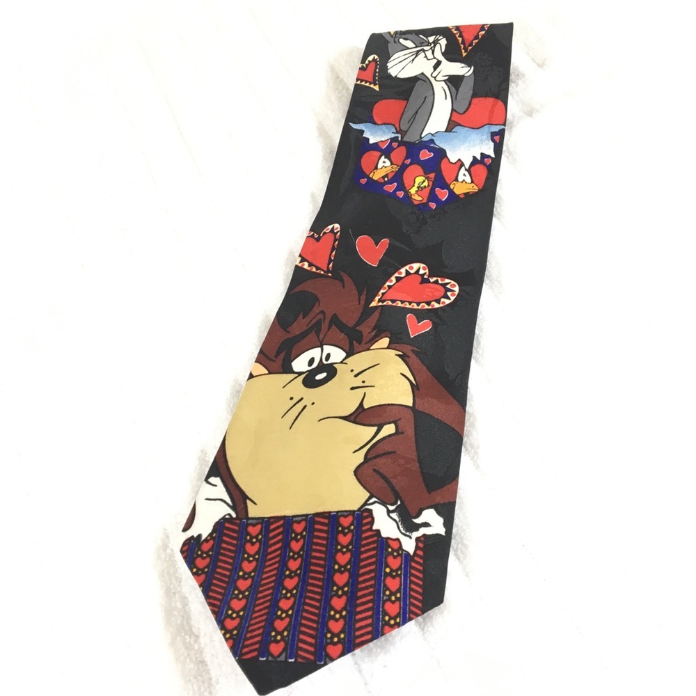 Vintage Looney Tunes Mania Tie Bugs Bunny Taz